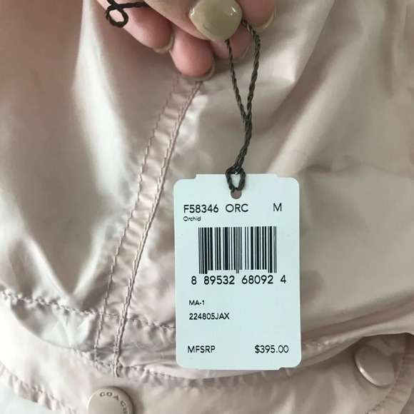 Coach pink windbreaker jacket medium - Picture 6 of 16